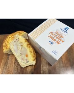 Tasmanian Scallop, Cod & Bacon Potato Top/Frozen Pie