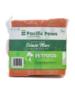 Pacific Paws Pure Salmon Pet Food Mince 1kg Pack/Frozen